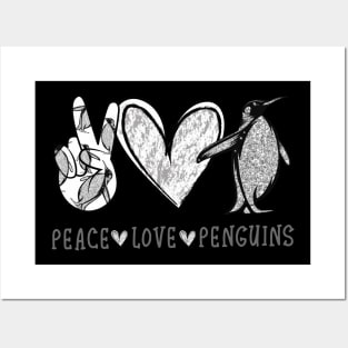 Oeace Love Penguins Funny Penguins Lover Gift Posters and Art